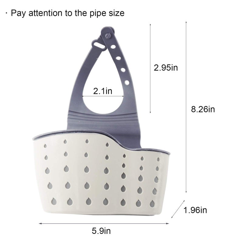 VANVENE Kitchen Sink Shelf Soap Sponge Drain Rack Holder Double Decker Hanging Basket Storage Suction Cup Kitchen Organizer Sink Accessories Wash Dropshipping (off white-1 Pocket) - Image 2